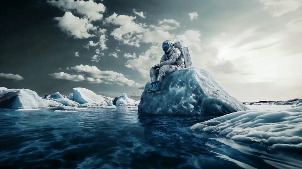 L'astronaute à son glacier #5